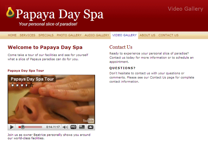 Video clips about your business, on your website