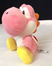 Nintendo Super Mario  7" Plush Released In  2010 Wave 1 Pink Yoshi Plush - WiiIN