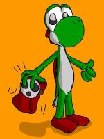 Young Yoshi and Shyguy by Newtyoshi
