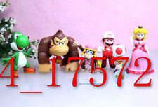 6 pcs Super Mario Bros Donkey Kong Princess Peach Toad Yoshi Action Figures SET