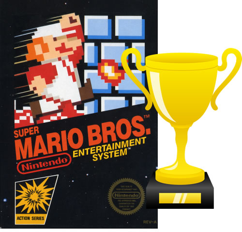 Super Mario Bros is now featured in the videogame hall of fame.