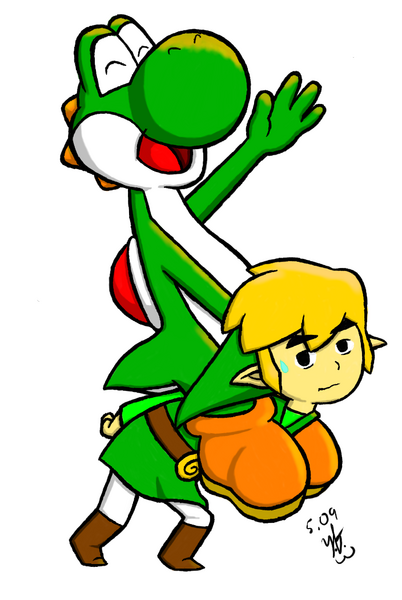 Link Carrying Yoshi II