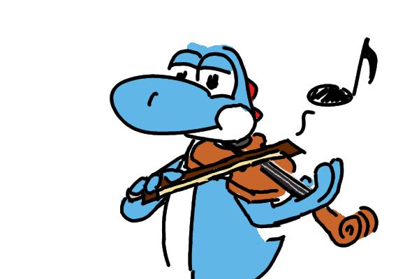 Yoshi playing violin