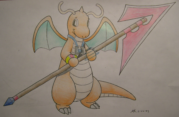 Dragonite! With a Spear!