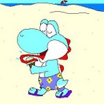 Yoshi_on_teh_beach