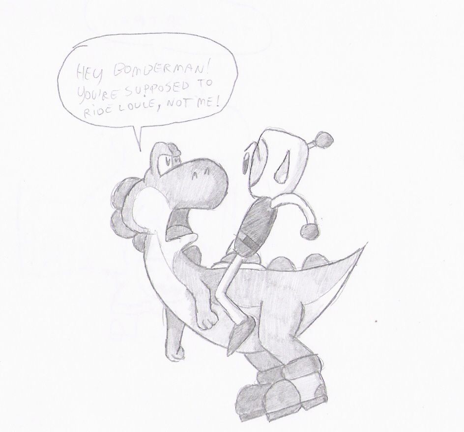 Bomberman and Yoshi