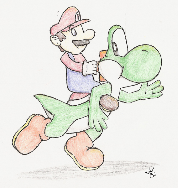 Mario Riding Yoshi