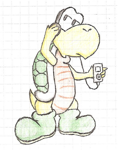 Master Koopa with His IPod