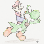 Mario Riding Yoshi